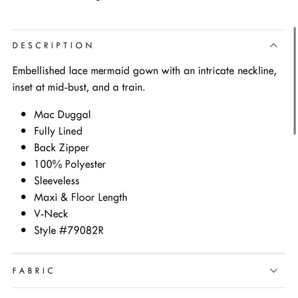 NWOT MAC DUGGAL LACE MERMAID GOWN SIZE 2 Style 79082 - Picture 8 of 9